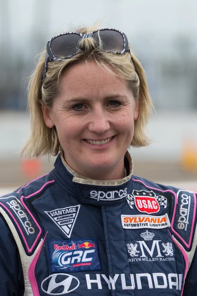 Emma Gilmour rally driver at the Red Bull GRC Global Rallycrosss — Stock Photo, Image