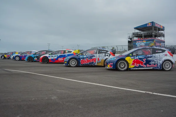 Coches de rally en el Red Bull GRC Global Rallycross — Foto de Stock