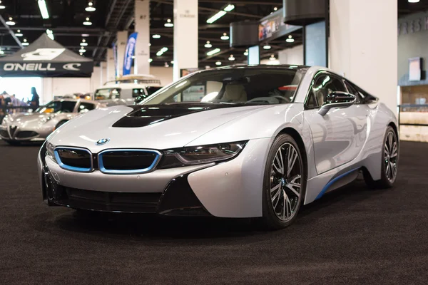 BMW i8 au Salon international de l'auto du comté d'Orange — Photo