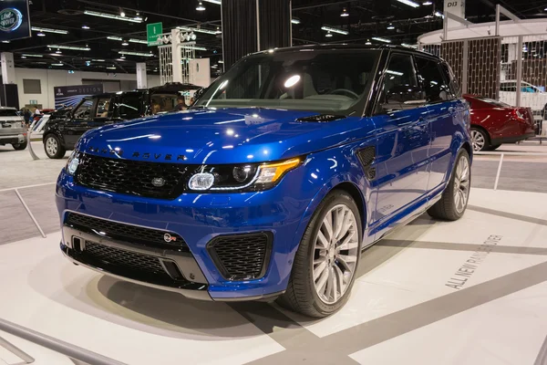 Range Rover svr 2015 auf der internationalen Automesse in Orange County — Stockfoto