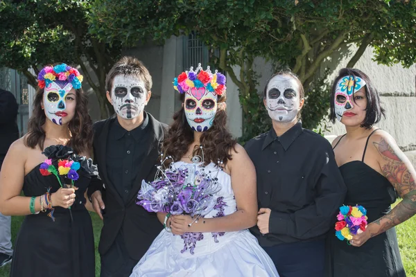Unknown people at the 15th annual Day of the Dead Festival — Stock Photo, Image