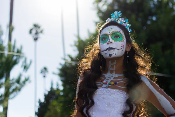 Unknown girl at the 15th annual Day of  the Dead Festival — Stock Photo, Image