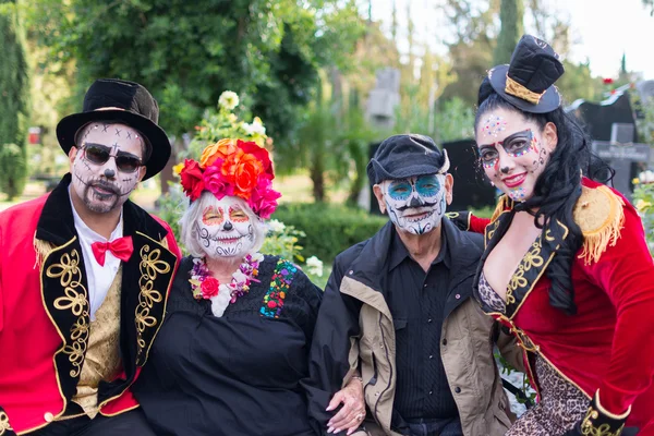 Unknown people at the 15th annual Day of  the Dead Festival — Stock Photo, Image