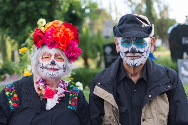 Unknown people at the 15th annual Day of the Dead Festival — Stock Photo, Image