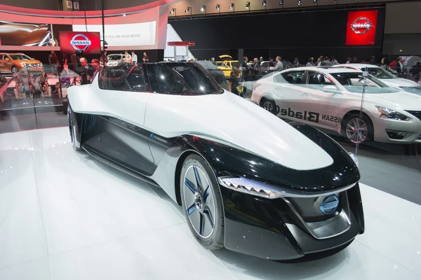 Nissan Bladeglider koncepcja 2015 na wyświetlaczu — Zdjęcie stockowe