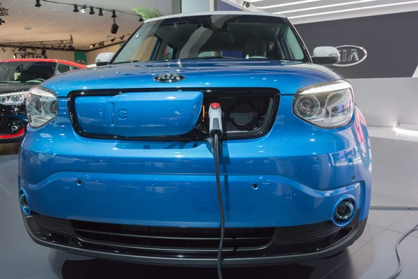 Kia Soul Ev na wyświetlaczu — Zdjęcie stockowe