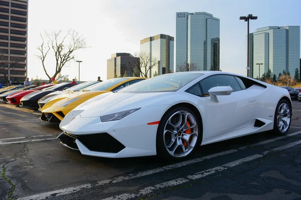 Lamborghini s on display — Stock Photo, Image