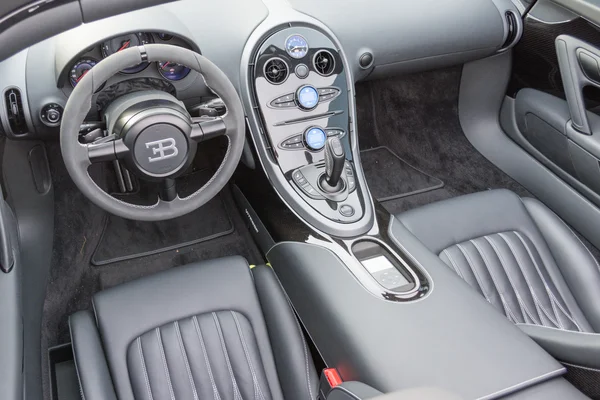 Bugatti Veyron interior on display Stock Photo