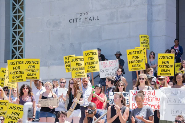 Group of people holding signs — Stock Photo, Image