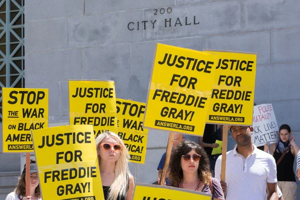 Group of people holding signs — Stock Photo, Image