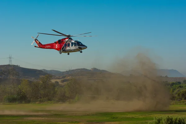 Helicóptero del Departamento de Bomberos de Los Ángeles — Foto de Stock