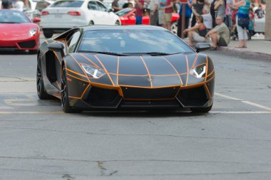Lamborghini Aventador car on display