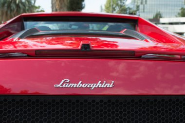 Lamborghini Logo car on display