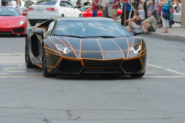 Lamborghini Aventador carro em exposição — Fotografia de Stock