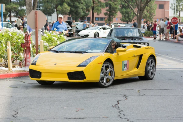 Lamborghini Gallardo Convertible car on display — Stock Photo, Image