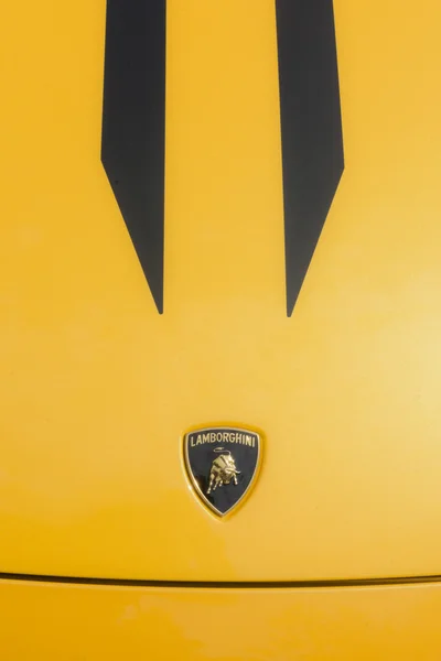 Lamborghini Logo car on display — Zdjęcie stockowe