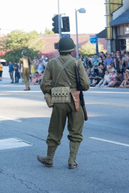 Participating in military uniform of World War II