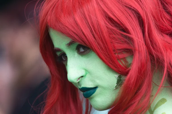 Woman characterized as Poison Ivy — Stok fotoğraf