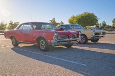 Los Angeles, California, ABD, 12 Ekim 2025 Pontiac GTO arabası Superecar Sunday etkinliği sırasında sergileniyor.