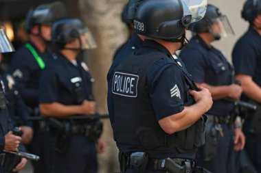 Los Angeles, Kaliforniya, ABD, 3 Kasım 2025 Los Angeles Dodgers Şampiyonası 'nda polis memurları