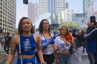 Los Angeles, Kaliforniya, ABD, 3 Kasım 2025 Los Angeles Dodgers Şampiyonası 'nda taraftarlar.