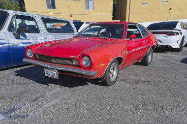 Los Angeles, Kaliforniya, ABD, 9 Kasım 2025 Galpin Araba Fuarı sırasında Ford Pinto.