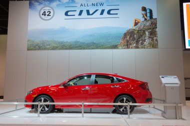 Honda Civic on display. clipart