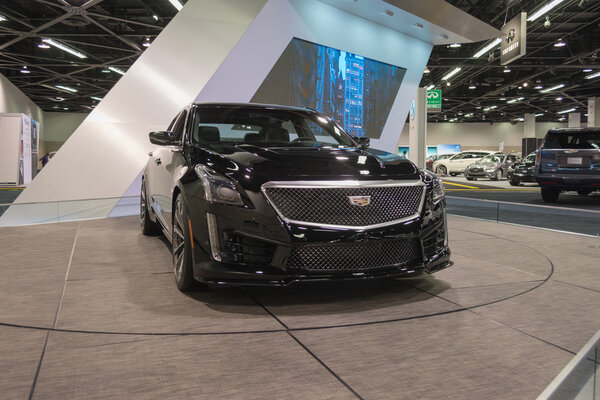 Cadillac CTS-V  on display.
