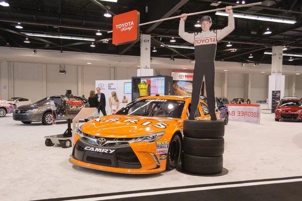 Toyota Camry  Nascar race car  on display.