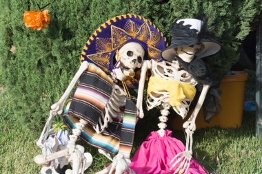 Ekranda iskelet heykel