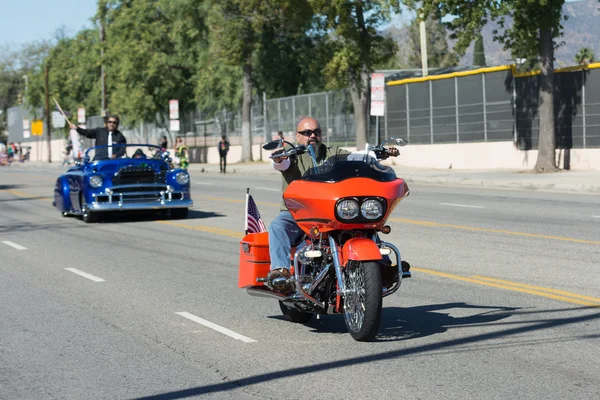 Veteran auf dem Motorrad — Stockfoto