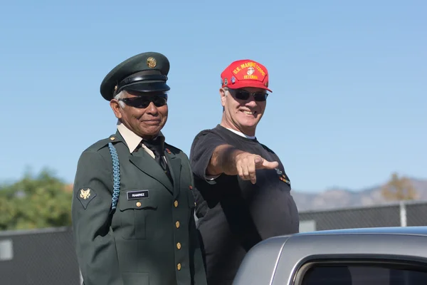 Vétérans américains sur le camion — Photo