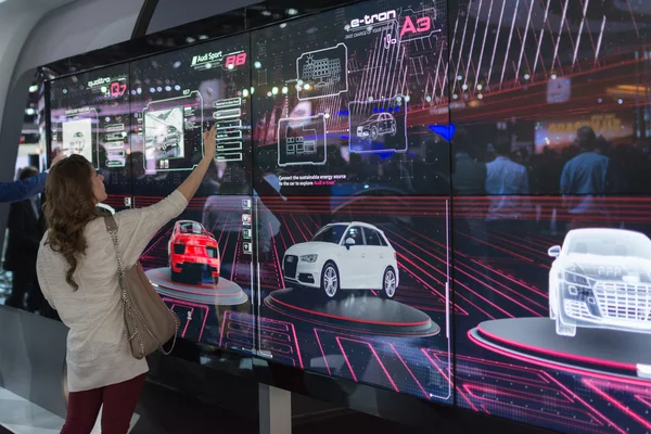 Audi touch screen display — стокове фото