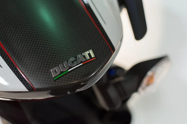 Ducati emblem on display — Stock Photo, Image