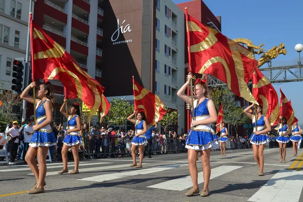 Marchando banda durante o 117th Golden Dragon Parade — Fotografia de Stock