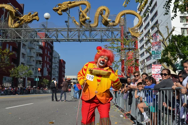 Clown during the 117th Golden Dragon Parade — Stock Photo, Image