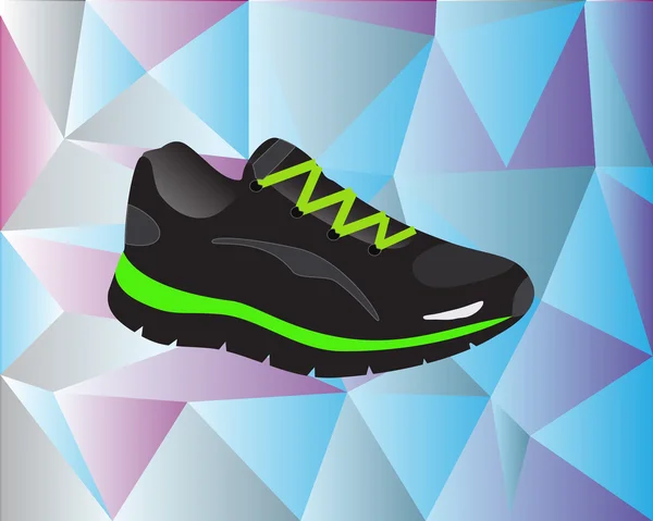 Zapato deportivo con fondo — Vector de stock