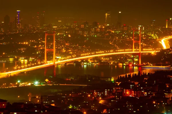 Temmuz Şehitler Köprüsü Eski Adıyla Boğaz Köprüsü Yani Boğaz Üzerine — Stok fotoğraf