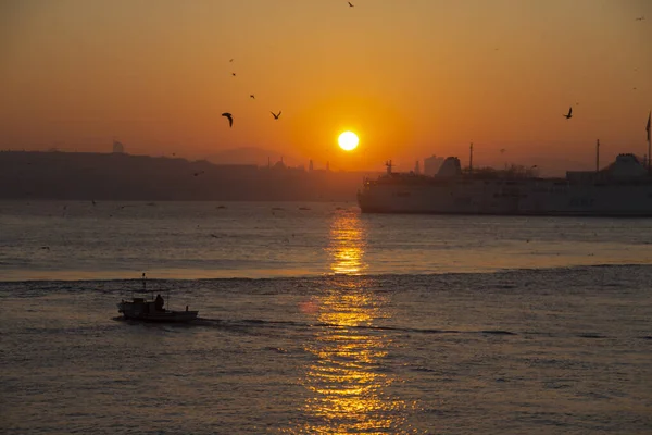 Big City Istanbul City View Morning Sunrise — Stock fotografie