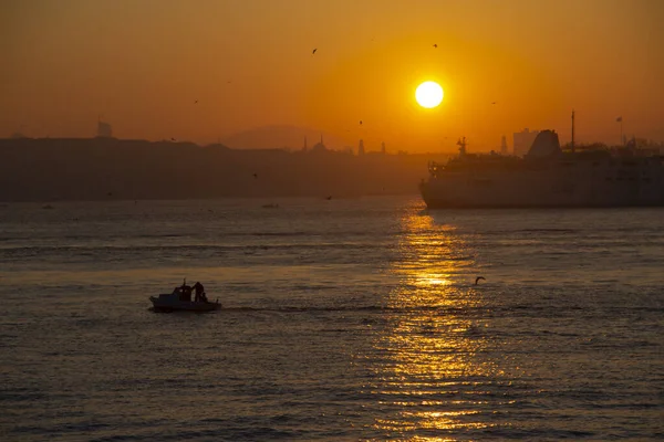 Big City Istanbul City View Morning Sunrise — Stock fotografie