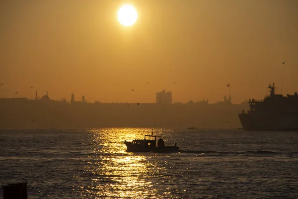 Grande Ville Istanbul Vue Sur Ville Lever Soleil Matin — Photo