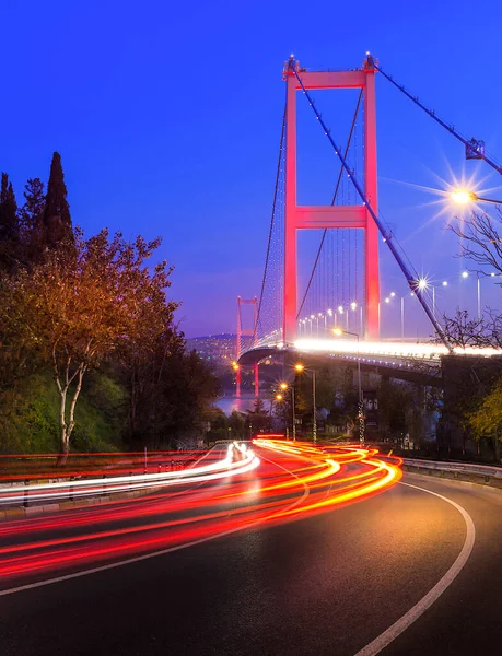 Července Mučedníci Most Dříve Bosphorus Most Nebo První Most Odkazem — Stock fotografie