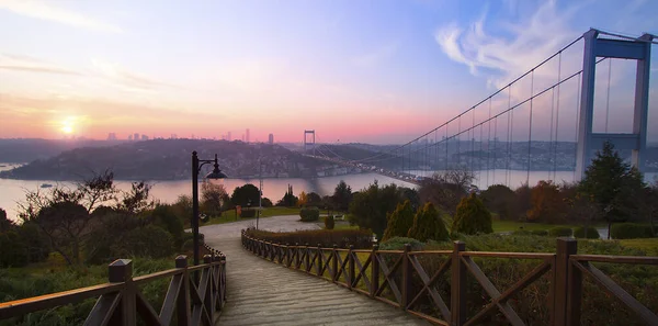 July Martyrs Bridge Formerly Bosphorus Bridge First Bridge Reference Being — Stock Photo, Image