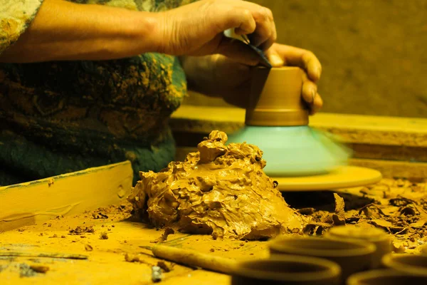 Ferramenta Cerâmica Utensílio Cozinha Geralmente Feito Argila Solo Macio Assado — Fotografia de Stock