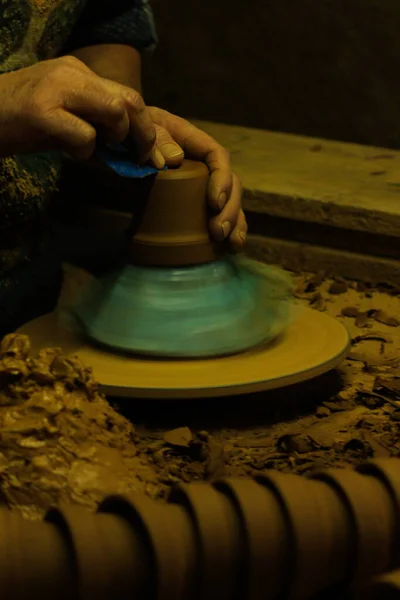 Ferramenta Cerâmica Utensílio Cozinha Geralmente Feito Argila Solo Macio Assado — Fotografia de Stock