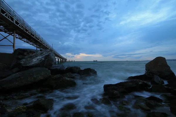 Grande Ponte Simétrica Longa Exposição — Fotografia de Stock