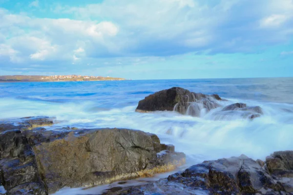 トラキアの黒海沿岸に位置し 22キロのビーチがあります 町で最も人気のあるスポット — ストック写真