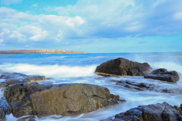 Localizado Costa Mar Negro Trácia Neada Tem Uma Praia Local — Fotografia de Stock