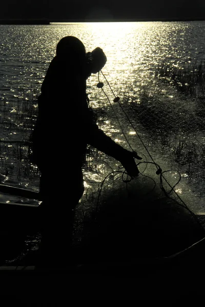 Рыболовная Сеть Сетевой Механик Береговая Линия Мастерство — стоковое фото