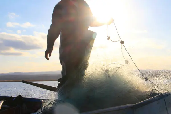 Mecánica Redes Redes Pesca Litoral Artesanía — Foto de Stock